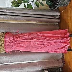NWT Juicy Couture VINTAGE Pink Maxi Dress - Large - Spring 2007